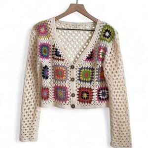 ✨ Debut Granny Square Crochet Cardigan - Size Medium ✨